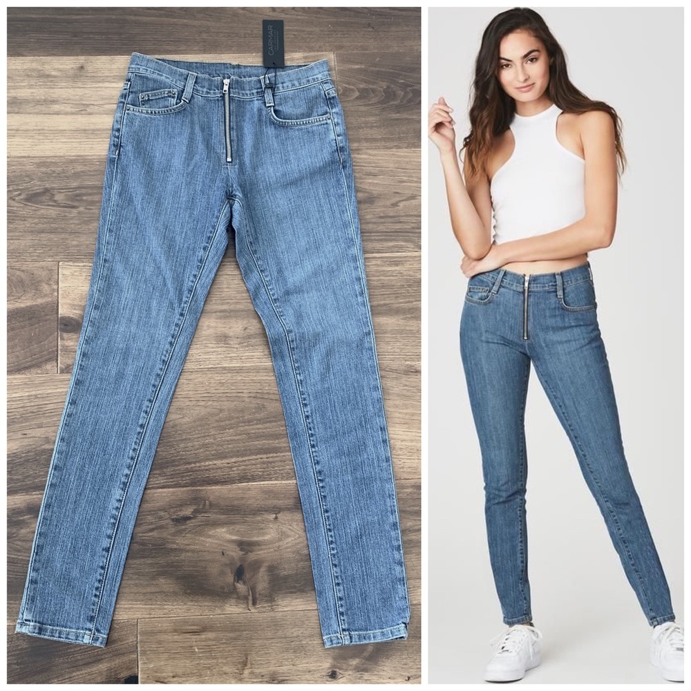 NWT LF Carmar Zip Front Skinny Jeans Mia Mid-Rise